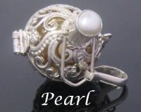 Harmony Ball 925 Sterling Silver, Freshwater Pearl, Brass Ball