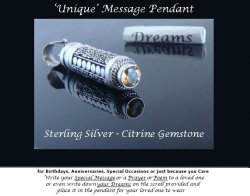 Balinese Dream Pendant Citrine Gemstone, Sterling Silver