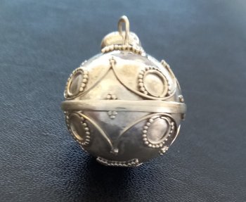 Harmony Ball, Sterling Silver, Ornate Balinese Motifs